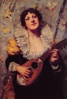 威廉 梅裡特 查斯 The Mandolin Player 威廉 梅裡特 查斯 The Mandolin Player